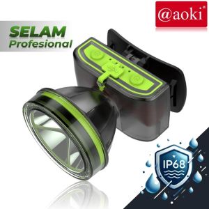 Senter Kepala Selam 50W AOKI LP 68-01A / Senter Kepala 50 Watt LED Super Terang | Senter Kepala Diving Rechargeable