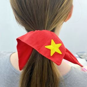 Dây buộc tóc Cờ Đỏ Sao Vàng Scrunchie Quốc Kỳ Việt Nam