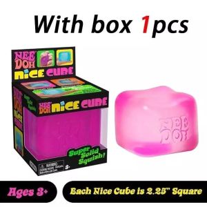 【24h】NeeDoh Nice Cube Squishy Fidget Toy ADHD Autism SPD Schylling super solid squish Slime Toys