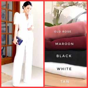 Hena Puff sleeves Top and High Waist Pants Set Teno