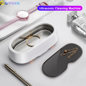 Portable Household Ultrasonic Cleaning Machine 47KHz High Frequency Vibration Lightweight Ultrasonic Professional Cleaner Machine for Glasses Nnecklaces Rings Watches braces Nail Clippers Razors Jewelry Pacifiers