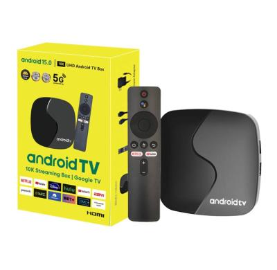 10K Google Android Streaming TV BOX  Android 16 2.4/5G WiFi Voice Remote