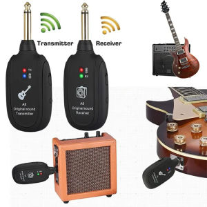 2.4GHZ Wireless Guitar System Transmitter Receiver With Built-in Lithium Battery For for Electric Guitar Bass Violin