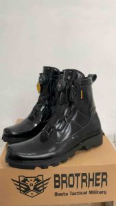 SEPATU PDH TALI PUTAR FITGO KULIT MENGKILAP MERK BROTHER SOLE TEBAL