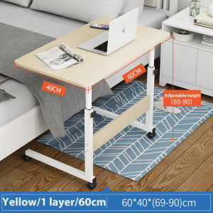 BM Meja Laptop Adjustable dengan Roda Meja Laptop Roda Meja Kerja Adjustable Meja Belajar Portable