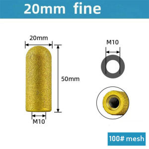 M10 Diamond Brazed Grinding Wheel Finger Bit Milling Cutter Trimming Tool Round Head for Quartz Stone 20/30mm Brazed Finger Bit Grinding Wheel Milling Cutter Trimming Grinding Head for 100Type Angle Grinder