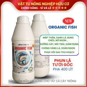 ĐẠM CÁ CAO CẤP ORGANIC FISH  mập Thân Xanh Lá Nở Ngọn Nuôi Trái To Phục Hồi Cho Cây  - Chai 1 Lít