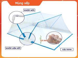 Mùng chụp xếp gọn mùng chụp mùng chống muỗi xếp gọn thông minh có rất nhiều kích thước