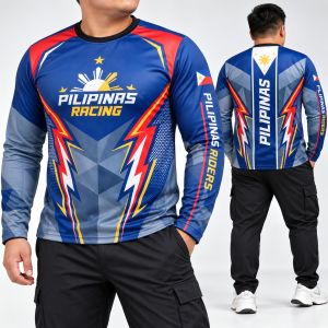 Mens Plus Size Japanese Wave Graphic Long Sleeve Motorcycle Sports Jersey LA011