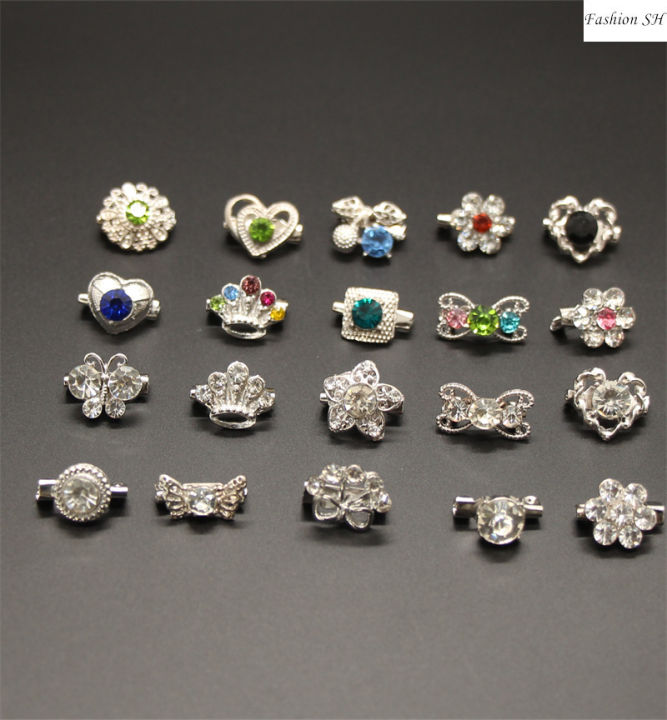 10pcs Crystal Safety Brooch Random Design Pin Safety Pin M70051
