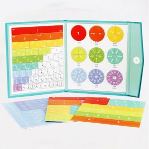 Alat Peraga Matematika Pecahan Alat Belajar Pecahan Magnetic Learning Fractions Wooden Toys Math Montessori Toys