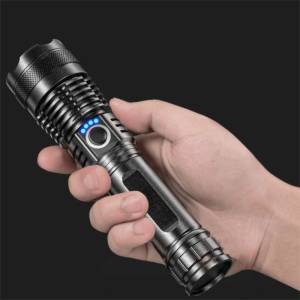 SERAPHYXO ซุปเปอร์ไบรท์ ไฟฉาย LED กำลังสูง ป้องกันน้ำ ไฟฉายแบบชาร์จได้ ยาวนาน ซูมแบบยืดหดได้ ไฟฉายพกพา ปีนเขา