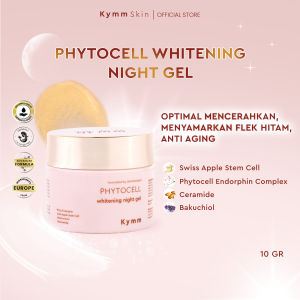 [Phytocell Series] KYMM SKIN Phytocell Whitening Night Gel with Swiss Aplle Stem Cell | Pelembab Moisturizer Malam Perawatan Pencerah Mencerahkan Wajah Kusam Megatasi Noda Flek Hitam