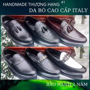 Giày lười nam mã K239kiểu giày nam công sở chất liệu da bò cao cấp màu đenđen trắng .