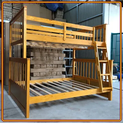 Giường tầng Juno Sofa 1m6 gỗ tự nhiên -có thể tách thành 2 giường riêng biệt màu tự nhiên