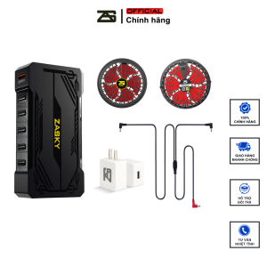[GIẢM GIÁ] Bộ Phụ Kiện Áo Điều Hòa ZASKY Nhật Bản Chính Hãng Pin Dung Lượng 50.000mAh Quạt Không Chổi Than Công Suất 18V Thời Gian 17-20 Tiếng Tặng Kèm Đá Khô Làm Mát