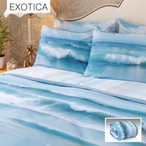 EXOTICA ปลอกผ้านวมถอดซักได้ / ผ้านวมเย็บติด ลาย Surfs ขนาด 100นิ้ว x 90"นิ้ว (เหมาะสำหรับที่นอน 6 ฟุต หรือ 5 ฟุต) / ขนาด 70นิ้ว x 90"นิ้ว (เหมาะสำหรับที่นอน 3.5 ฟุต)