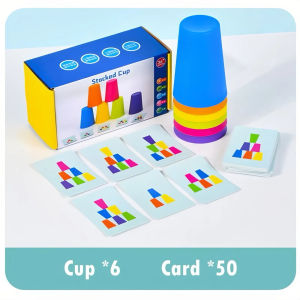 Stacking Cups Game Educational Colour and Shape Matching Game Party Gift