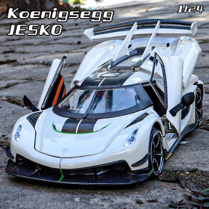 Quy Mô 1:24 Koenigsegg Jesko xe hợp kim Mô Hình Xe mô hình đúc Âm Thanh Ánh Sáng Xe Những Người Yêu Thích Bộ Sưu Tập Trẻ Em Món Quà Sinh Nhật Kim Loại Đồ chơi bé trai
