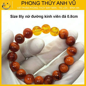 Vòng gỗ huyết long tam hợp tỵ dậu sửu - chất liệu gỗ cao cấp có thấu quang - size 8 10 12ly - có khai quang điểm nhãn may mắn tài lộc - PHONG THỦY ANH VŨ