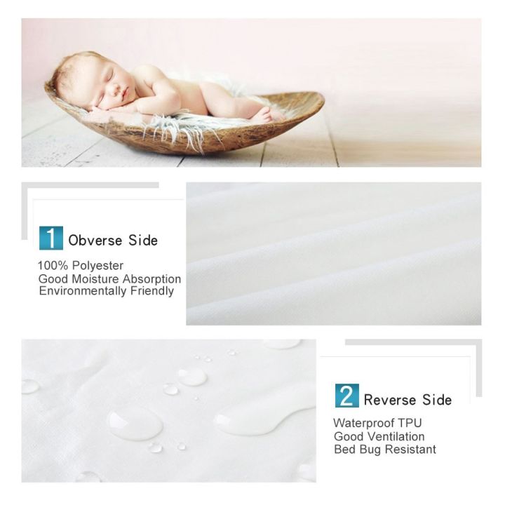 Waterproof%20Pillow%20Protector%202%20Packs%20Hotel%20Home%20Bed%20Pillowcase%2050x70cm%20Washable%20Bolster%20Protector%20-%20Image%204