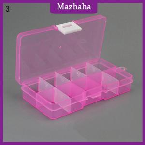 Mazhaha Plastic10 Hộp đựng trang sức có khe điều chỉnh được hộp sắp xếp hạt thủ công