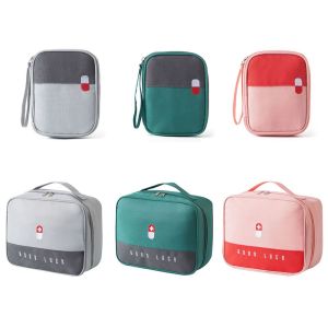 YUNAFIN กลางแจ้ง พกพา เดินทาง ภาชนะใส่ยา ชั้น ความจุมาก ชุดปฐมพยาบาลในรถยนต์ กระเป๋าปฐมพยาบาล กล่องยา ที่เก็บเครื่องสำอาง