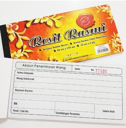 [1BOOK] BUKU RESIT RASMI SBS0011 (25'S x 2PLY) 88MM x 192MM | Lazada