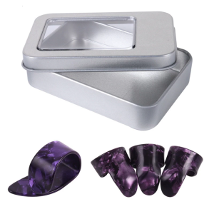 4pcs Guitar Finger Picks phẳng thumbpicks ngón tay cái và ngón tay Picks cho fingerstyle Acoustic Guitar banjo hoặc Ukulele