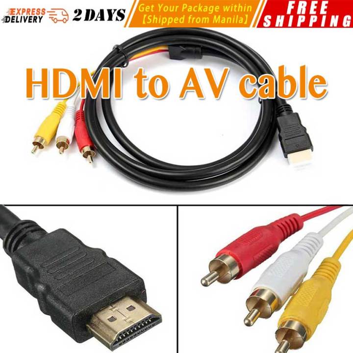 Hdmi Male to 3RCA AV Composite Male M/M Connector Adapter