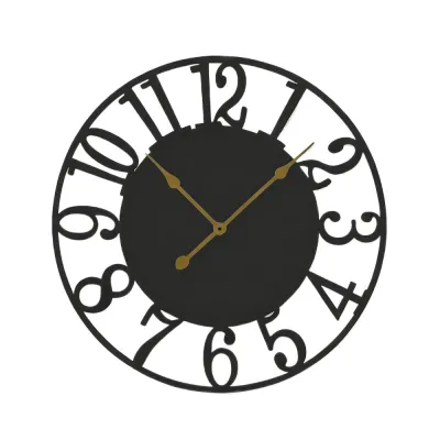 GOLDVAULT 50/60cm Metal Wall Clock Large Minimalist Iron Wall Clock Nordic Style Silent Wall Watch Home Decor