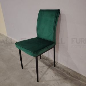 Furnimall High Back Dining Chair PU Leather Designer Chair Restaurant Velvet Fabric Chair Dressing Chair Kerusi Makan 餐椅