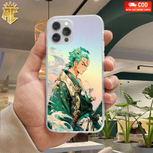 Case Hologram OPPO A5S A11K A12 A7 A15 A15S A57 A77S A58 4G Motif ( 3D ZORO ) Softcase Hologram Bening Tebal - Clear Case 2MM - Sofkes Hp - Kesing Lucu - Casing Vira