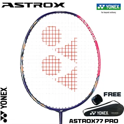 YONEX ASTROX 77 PRO/ 77PINK แบดมินตันราคเก็ตเต็มคาร์บอนเดี่ยว 4UG5 / 84g ± 2g / 26-32lbsMade ในญี่ปุ่นด้วยกระเป๋าฟรี