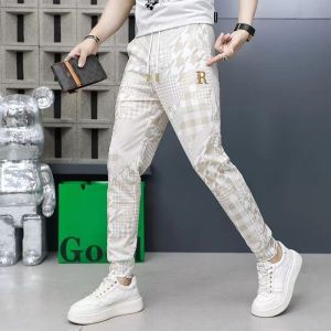 Visually Taller 5cm [Imported From Europe] Slim Fit Jogger Printed Harem Pants/修身束脚印花哈伦裤/3D Cutting Breathable Comfortable Casual Sports Jacquard Harlan Pants