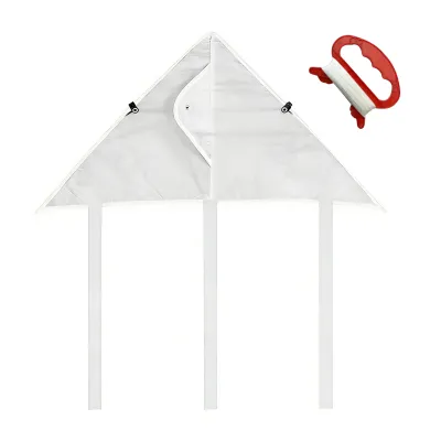 DIY Blank Painting Kite for Kids Adults Portable Decorating Coloring White Kite with String for School Projects Parties