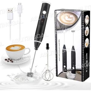 Alat Kocok Telur Elektrik Cappuccino Maker Mini Electric Hand Mixer Pengocok Portable Pembuih Susu Telur Blender Milk Frother Electric Mixer Blender Portable Egg Beater USB Rechargeable