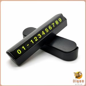 Digeo Car Temporary Parking Card Phone Number Card Plate Car Sticker Luminous Telephone Number