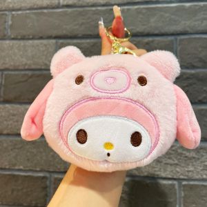 SANRIO [Hàng Có Sẵn] Ví Đựng Tiền / Thẻ / Tai Nghe / Son Môi Hình Thỏi Son / Cún kuromi melody Nhồi Bông Dễ Thương