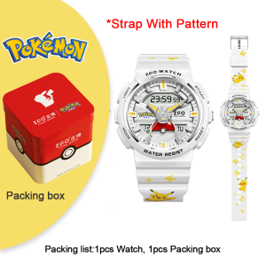 (With Box/49mm)100% Authentic Pokemon Watch for Kids Boys Waterproof Watches Digital Watch for Kids Girls Children Wristwatch Scratch Resistant Pikachu Watch Cute Wristwatch Kids Watch Birthday Gift 8572