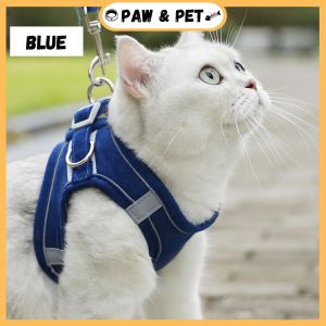 Pet Cat Harness Leash Cat Dog Reflective Leash Breathable Vest Harness Outdoor Walking Costume