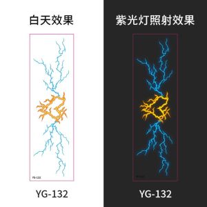 HUNIU Black Light Fluorescence Tattoo Stickers Water Transfer Decals Fake Butterfly Temporary Tattoo Party Makeup Waterproof Luminous Body Art Sticker Finger Hand Legs Arm