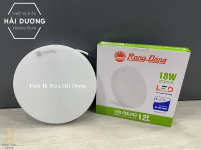 Đèn LED Downlight Ốp Trần Nổi Tràn Viền Vô Cực Rạng Đông D LN12L 22x22/18w Kiểu Dáng Vuông Tròn - Kiểu Dáng Siêu Đẹp Mắt - BH 2 NĂM