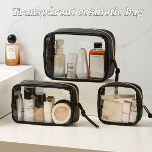 Portable Waterproof Large Capacity Makeup Bag Transparent PVC Travel Cosmetic Bag Travel Wash Bag
