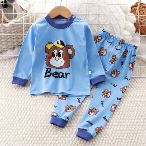 Promotion of Long-Sleeve Childrens Pajamas pure Cotton Skin-Friendly Comfort Double Button Design Cute and Adorable Z04