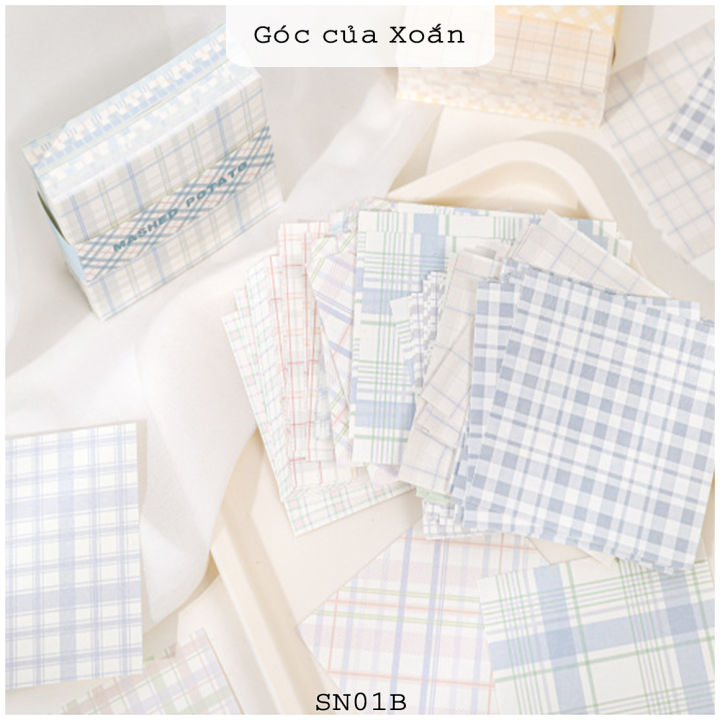 Set 30 tờ giấy ghi chú caro màu kẹo ngọt tiện dụng | Góc của Xoắn ...