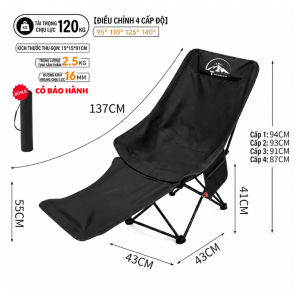 Ghế Camping Ngả Lưng Tmountain Gấp Gọn Thư Giãn Dã Ngoại Du Lịch Cao Cấp Tiện Dụng