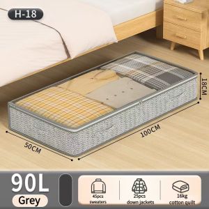 UnderBed Large Capacity Storage Bag Dustproof Foldable Organizer for Clothes/Cotton Quilt