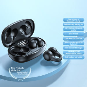 TZUZLX58TWSWirelessEarClipBluetoothEarphones  BoneConductionSportHeadset  HDMic  Earring-StyleEarbuds