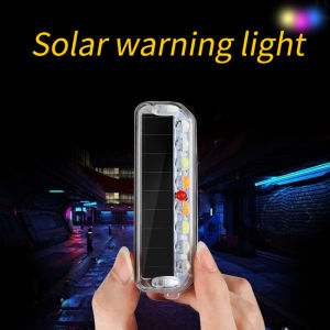 Mini Car LED Warning Light Solar Charging Flashing Light Strobe Light Anti Collision Car Tail Lamp